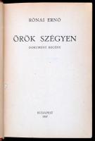 Rónai Ernő: Szégyen. Dedikált. Bp., 1947.  ny.n. Kiadói félvászon kötés