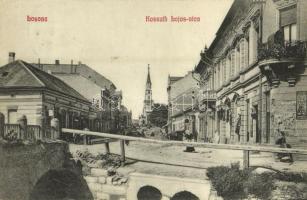 1908 Losonc, Lucenec; Kossuth Lajos utca, üzletek / street, shops