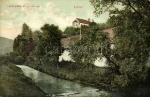 Lőcse, Levoca; Lőcse-patak, gimnázium / river and grammar school