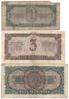 Szovjetunió 1937. 1Ch + 3Ch + 5Ch T:III,III- sarokhiány
Soviet Union 1937. 1 Chervonetz + 3 Chervon...