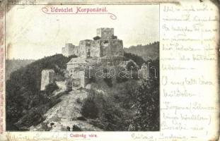 1901 Csábrágvarbók, Cabradsky Vrbovok (Korpona); Csábrág vára. Joerges 38. sz. / castle (Rb)
