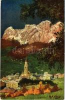 Cortina dAmpezzo, art postcard s: R. A. Höger