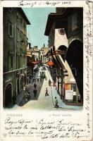 1929 Firenze, Florence; Ponte Vecchio / bridge, street (tear)