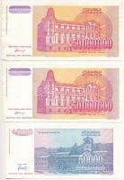 Jugoszlávia 1986. 100D + 1992. 10.000D + 1993. 10.000D + 50.000D + 500.000D (2x) + 50.000.000D (2x) ...