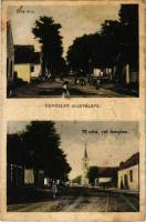 1929 Alistál, Hrobonovo, Dolny Stál; Öreg utca, Fő utca, Református templom / street view, main street, Calvinist church (EB)