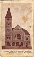 1913 Pozsony, Pressburg, Bratislava; Pozsonyi református keresztyén templom. Épült Wimmer Ferenc és Opaterny Flóris építészek tervei szerint. Kiadja Angermayer Károly / Calvinist church (EM)