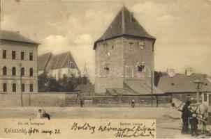 1904 Kolozsvár, Cluj; Református kollégium, Bethlen bástya / Calvinist boarding school, tower