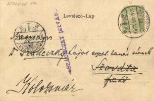 1904 Kolozsvár, Cluj; Református kollégium, Bethlen bástya / Calvinist boarding school, tower