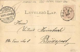 1899 Poprád, Fő utca, Csonka torony, templom. Divald Adolf 33.  / main street, tower, church