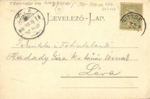 1904 Nagybiccse, Nagy-Bittse, Bytca; Várkastély szélmalommal. Kemény József kiadása / castle with wi...