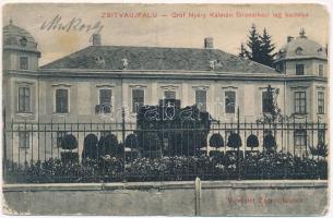 1910 Zsitvaújfalu, Nová Ves nad Zitavou; Gróf Nyáry Kálmán főrendiházi tag kastélya / castle (ázott / wet damage)