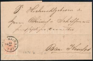 ~1855 3kr MP III levélen 