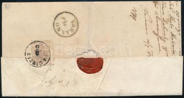 Registered cover with 3kr + teared 6kr on the backside MP III rare! "S.A.ÚJHELY" + "R...