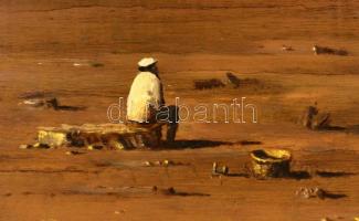 Ifj. Benedek Jenő (1939-): A festő magányossága. Olaj, farost, jelzett, keretben, 80×60 cm