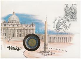 Vatikán 1982. 500L, felbélyegzett borítékban, bélyegzéssel, német nyelvű leírással T:1  Vatican 1982. 500 Lire in envelope with stamp and cancellation, with German description C:UNC