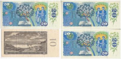 Csehszlovákia 1960. 10K + 1988. 20K + Szlovákia 1993. (1988) 20K (2x) mindkettő szlovák bélyeggel T:...