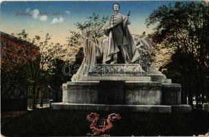 1916 Pozsony, Pressburg, Bratislava; Petőfi szobor / statue + M. kir. Rokkantügyi Hivatal Pozsonyi Intézete (EK)