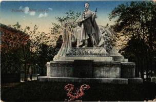 1916 Pozsony, Pressburg, Bratislava; Petőfi szobor / statue + &quot;M. kir. Rokkantügyi Hivatal Pozsonyi Intézete&quot; (EK)