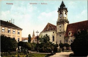 1908 Pozsony, Pressburg, Bratislava; Rathaus / Városháza. Fotochrom L. & P. P. 1248. / town hall