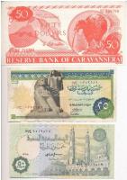 Egyiptom 1969. 25P + 2003. 50P + 50$ karavánszeráj játékpénz T:II Egypt 1969. 25 Piastres +2003. 50 Piastres + 50$ caravanserai gaming money C:XF
