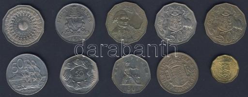 Kis tétel Ausztrália 1970-80. 50c 4klf évszám, 3klf motívum + Bermuda 1970. 50c + Jersey 1966. 1/4Sh...