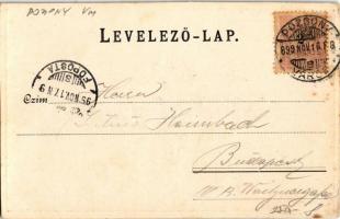 1899 Pozsony, Pressburg, Bratislava; Maria-Theresia-Monument / Mária Terézia szobor. Szecessziós ara...