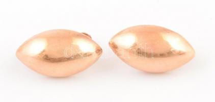 Aranyozott ezüst(Ag) fülbevalópár, jelzett, h: 2 cm, nettó: 2,6 g