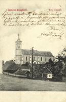 1913 Bonyha, Szászbonyha, Bahnea; Református templom / Calvinist church