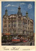 Albacete, Gran Hotel, street, automobiles (15 cm x 10,5 cm) (pinhole)