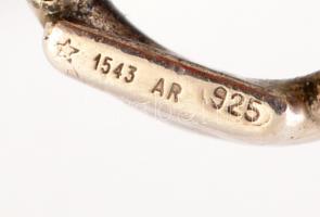 Ezüst(Ag) kígyóbőrös medál, jelzett, h: 4 cm, bruttó: 6,6 g