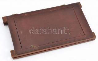 Állítható, üveges asztali dupla képkeret, belső méret: 10,5×17,5 cm (2x), külső méret: 26,5×14,5 cm ...