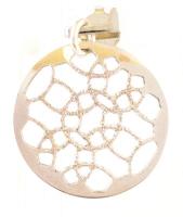 Ezüst(Ag) áttört medál, jelzés nélkül, d: 2 cm, nettó: 1,1 g