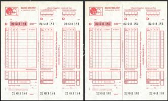 7 db régi kollektív totó szelvény. sorszámkövetők