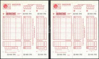 7 db régi kollektív totó szelvény. sorszámkövetők