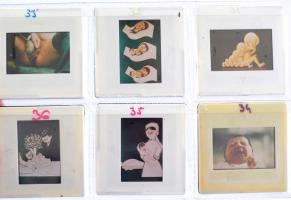 cca 1980 Szexuális felvilágosítás képekben .36 db dia tokban, leírással