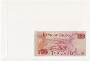 Ghána 1978. 10C borítékban, alkalmi bélyeggel és bélyegzéssel T:I 
Ghana 1978. 10 Cedis in envelope...