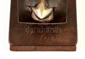 1914 Az S.M.S. Zrinyi hadihajó bevetésének emlékére készült egyedi plasztika "S.M.S. Zrínyi - E...