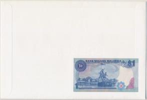 Malajzia 1981-1983. 1R borítékban, alkalmi bélyeggel és bélyegzéssel T:I 
Malaysia 1981-1983. 1 Rin...
