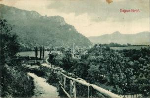 1909 Rajecfürdő, Rajecké Teplice; látkép, rajta a Dependance szálloda és a vasútvonal. Kiadja Jassniger H. / general view with spa hotel and railway line
