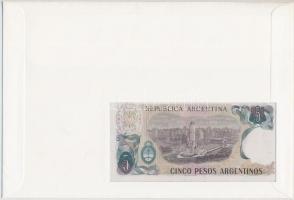 Argentína 1983-1984. 5P borítékban, alkalmi bélyeggel és bélyegzéssel T:I 
Argentina 1983-1984. 5 P...