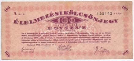 Budapest 1945. 100P "Élelmezési Kölcsönjegy" T:III