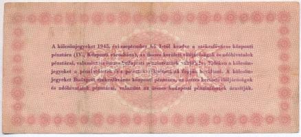 Budapest 1945. 100P "Élelmezési Kölcsönjegy" T:III