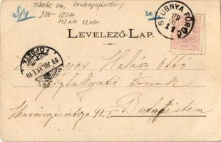 1899 Stubnyafürdő, Túróchévíz, Stubnianske Teplice, Turcianske Teplice; Zöld tükörfürdő. Kiadja Wlas...