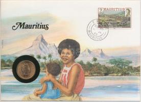 Mauritius 1975. 2c, felbélyegzett borítékban, bélyegzéssel, német nyelvű leírással T:1 patina Mauritius 1975. 2 Cents in envelope with stamp and cancellation, with German description C:UNC patina