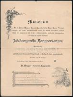 1894 Törökbálinti jótékonyczélú hangversenyre szóló meghívó és műsor, beszakadással