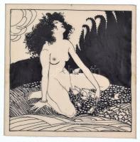 Jelzés nélkül: Különféle pornó-erotikus rajzok (51 db), nyomatok ( 2db), összesen: 53 db (főleg vázl...