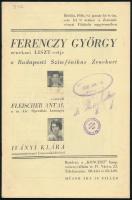 1936 Ferenczy György zenekari Liszt estje koncertjének műsora 12p