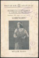 1937 Müller Mária Lohengrin opera koncertjének műsora 8p