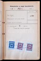 1922 Kaposvár, Adókönyv viaszpecséttel és illetékbélyegekkel