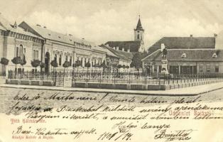 1901 Baja, Tóth Kálmán tér, Goldschmidt Zsiga, Preimayer P. és Morvay Vilmos üzlete. Kollár A. kiadása